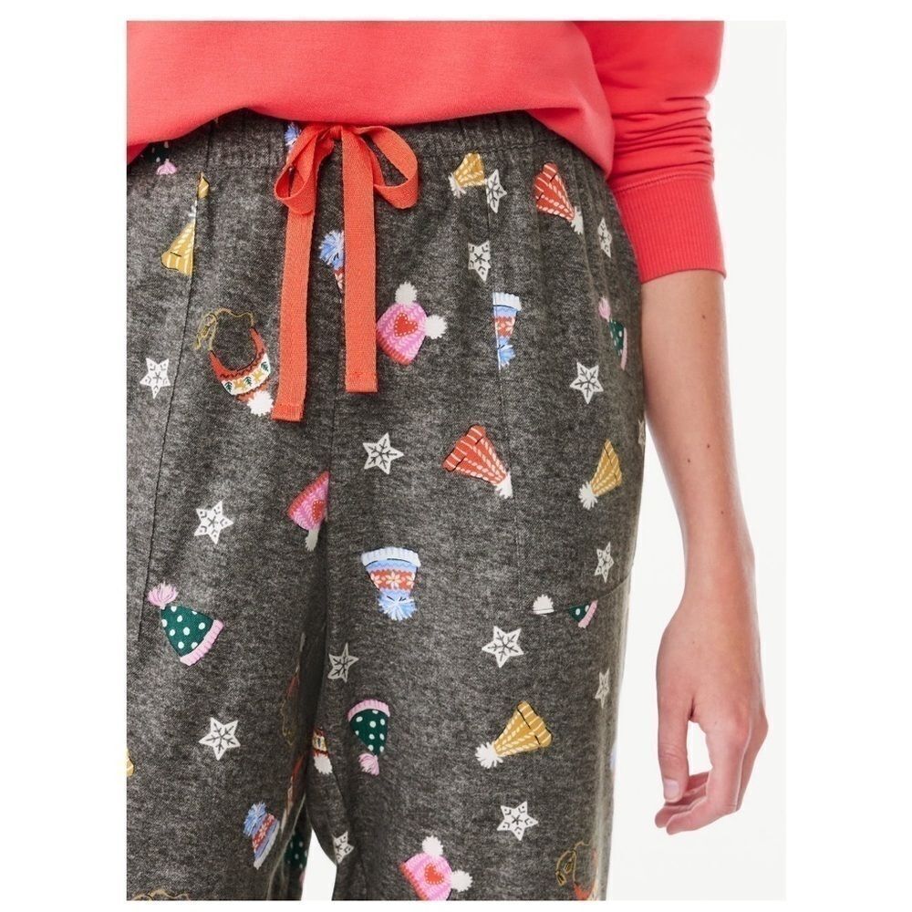 Joyspun Women's Print Flannel Sleep Pants, Size Small - Picture 2 of 3